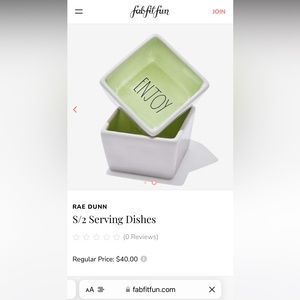 Rae Dunn savor and enjoy square bowl set